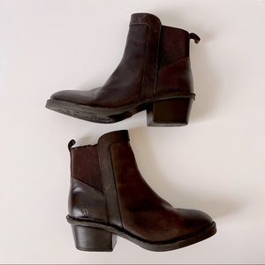 Fly London Brown Leather Heeled Chelsea Boots